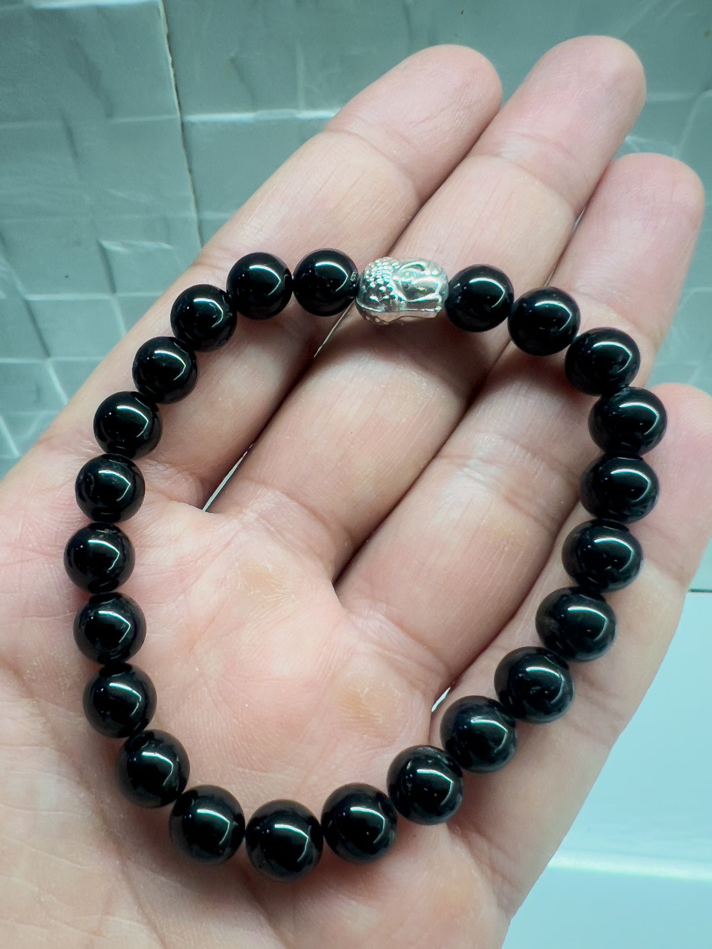"Begone, Negative Energy!" - Black Tourmaline (AAA Quality) Bracelet - (Energised)
