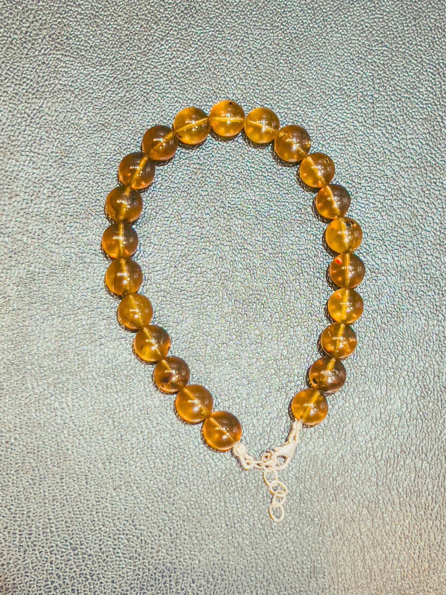 (Joy Balance and Good Health) Amber Round Bead Bracelet - 100% Original Guaranteed